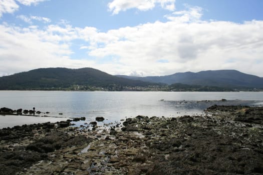 Galicia Ría at the Way of St. James,famous european pilgrims way