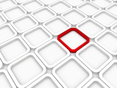 3d background area cube red white structure