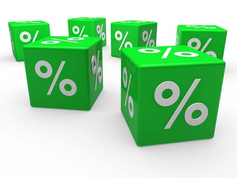 3d cube green sale discount retail percentage