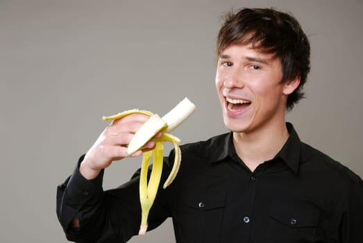 Eating bananas