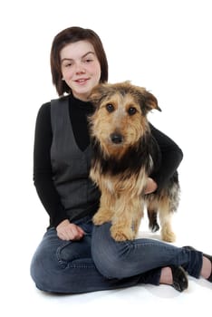 Girl with dog