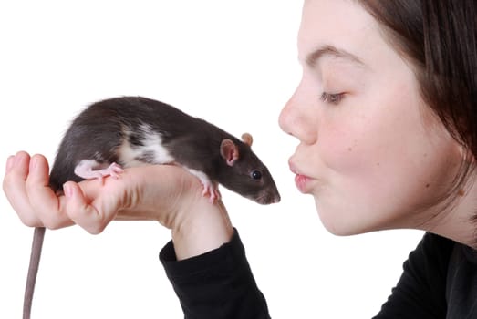 Girl with rat