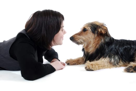 Girl with dog