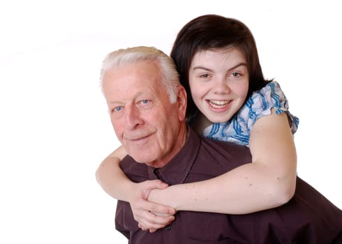 Grandpa with great-granddaughter