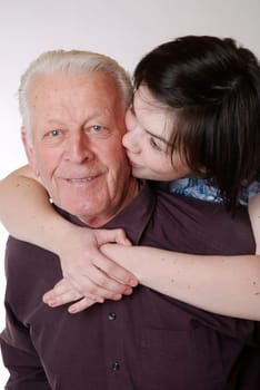 Grandpa and granddaughter
