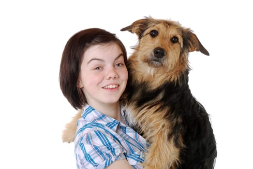 Girl with dog
