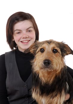 Girl with dog