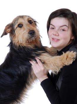Girl with dog