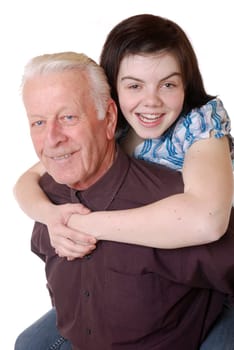 Grandpa with great-granddaughter