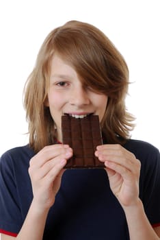Eating chocolate