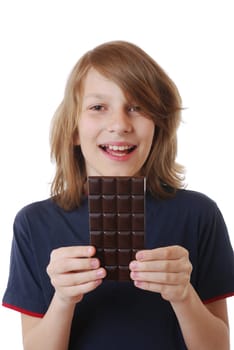 Boy with chocolate