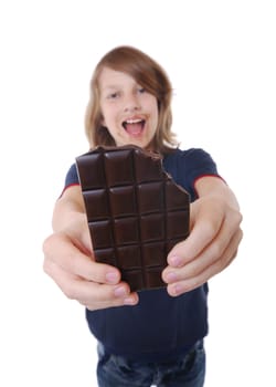 Eating chocolate