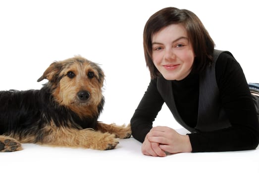 Girl with dog