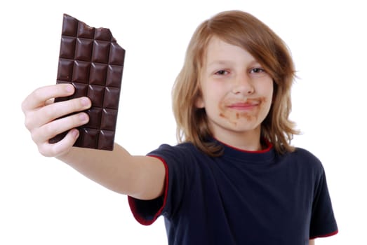 Eating chocolate