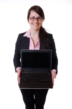 Young woman with laptop