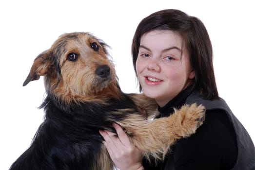 Girl with dog