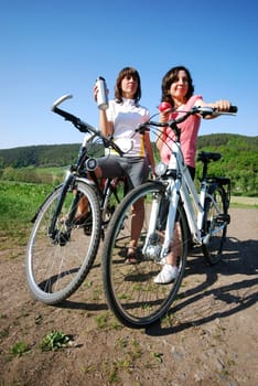 Break during the bike tour