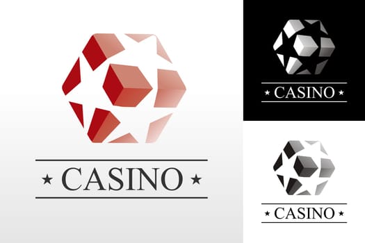 Red craps logo on white background. Vector available