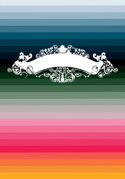 Multicolored classic banner background. Vector file available.
