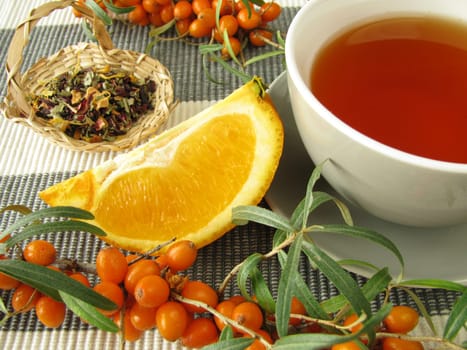 Fruit tea with sea buckthorn and orange