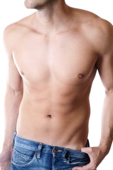 Young man with a defined body