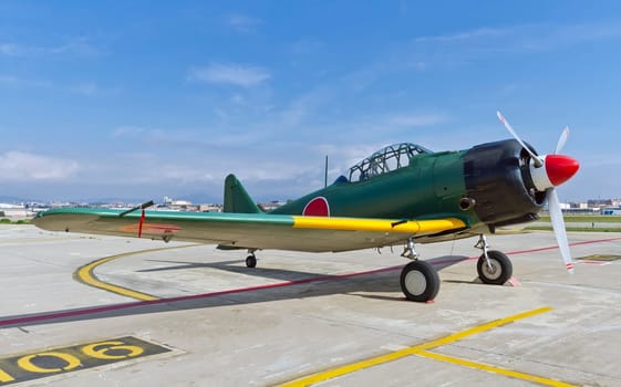 The Mitsubishi A6M Zero was a long range fighter aircraft operated by the Imperial Japanese Navy Air Service (IJNAS) from 1940 to 1945.