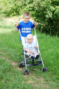 Pushing the cart