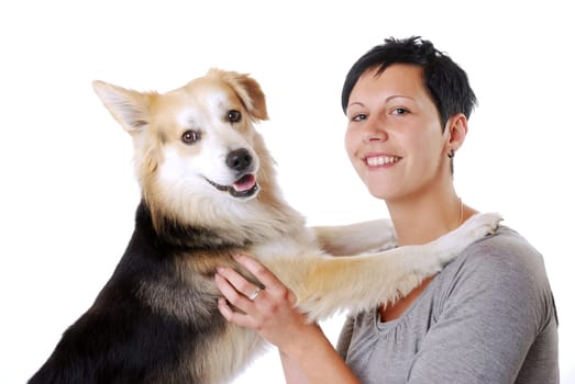 Young woman with dog
