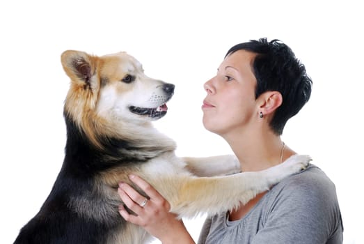 Young woman with dog