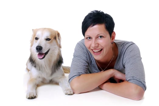 Young woman with dog