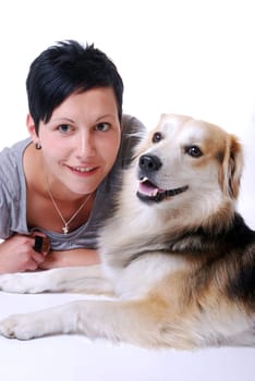 Young woman with dog