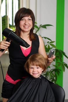 Blow-dry hair