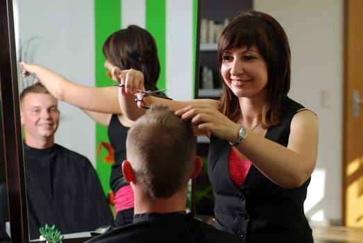 Cutting hair