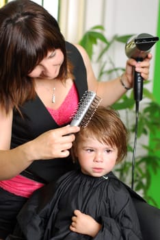 Blow-dry hair