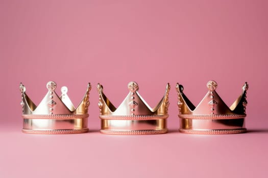 Three crowns as a symbol of the celebration of the Day of the Three Kings.