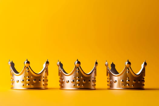 Three crowns as a symbol of the celebration of the Day of the Three Kings.