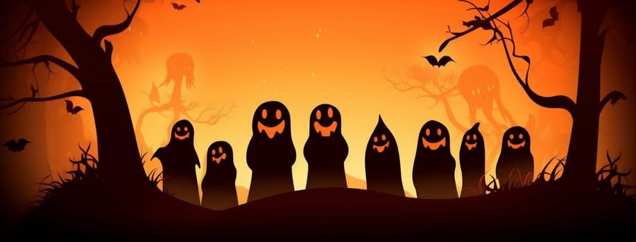 farm black lantern horror pumpkin creepy fantasy october night happy monster silhouette jack spooky ghost halloween orange holiday dark evil. Generative AI.