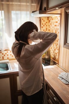 Cozy kitchen, full of sunlight, preparation for pleasant home cooking routine