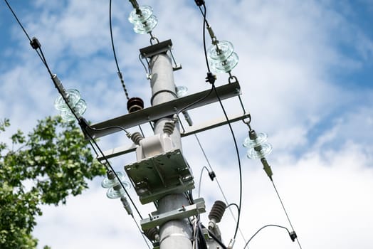 Just installed high voltage transmission network lines