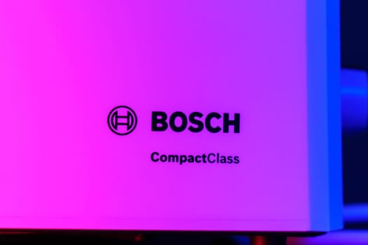 Tyumen, Russia-August 08, 2023: Bosch logo is a multinational engineering and electronics company