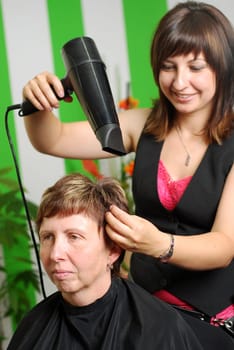 Blow-dry hair