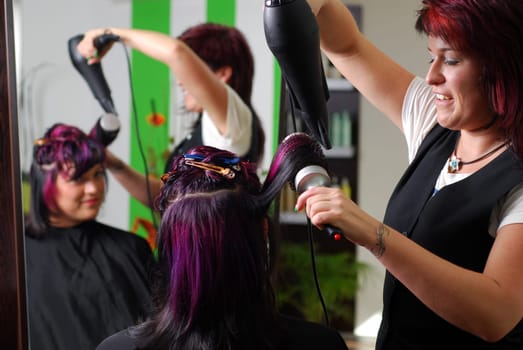Styling hair