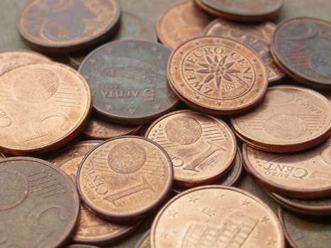 Background of Euro coins money (European currency)