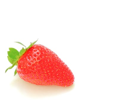 Strawberry isolated over white with copy space