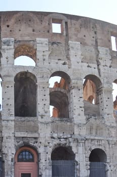 The Colosseum or Coliseum (Colosseo) in Rome