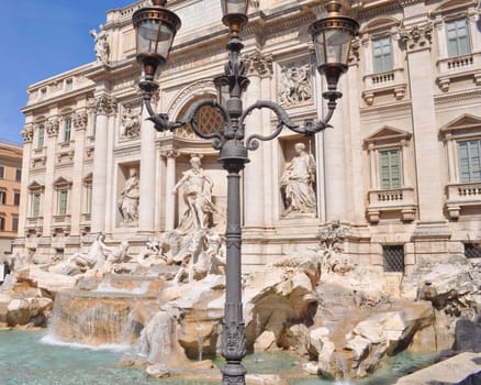 Baroque Trevi Fountain (Fontana di Trevi) in Rome, Italy