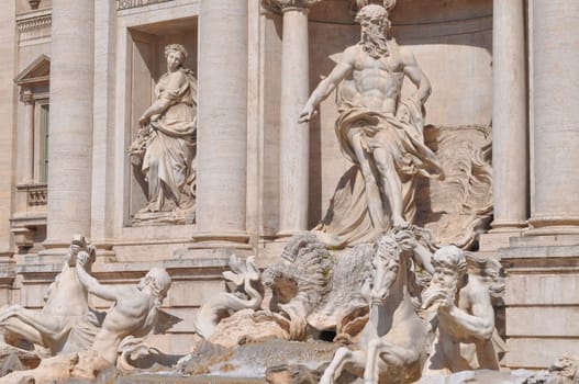 Baroque Trevi Fountain (Fontana di Trevi) in Rome, Italy