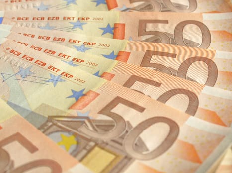 Euro banknote (currency of the European Union) - selective focus