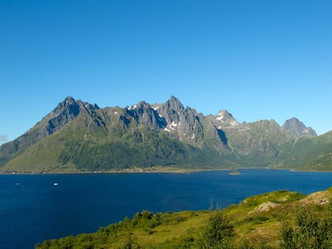 Picturesque landscape at Norway islands