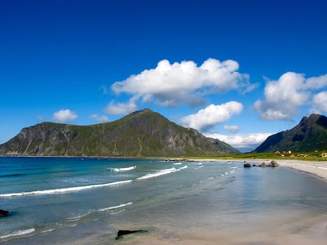Picturesque landscape at Norway beach